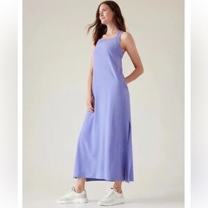 Athleta Arrival Dress Maxi Cross Back in Adonis Blue